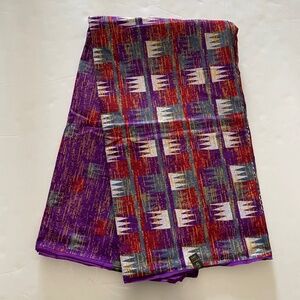 Purple Multicolor Chevron Print Geometric Colorful Fabric - 6 Yards